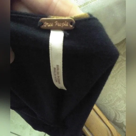 BNWOT FREE PEOPLE MAXI DRESS BLACK W/ BEAUTIFUL FLORALS LOVELY FLOWING SZ. MED - Picture 2 of 8